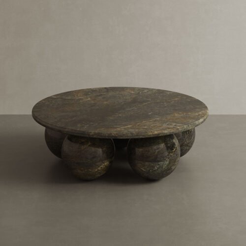 Sellano Marble Coffee Table, Forest Green